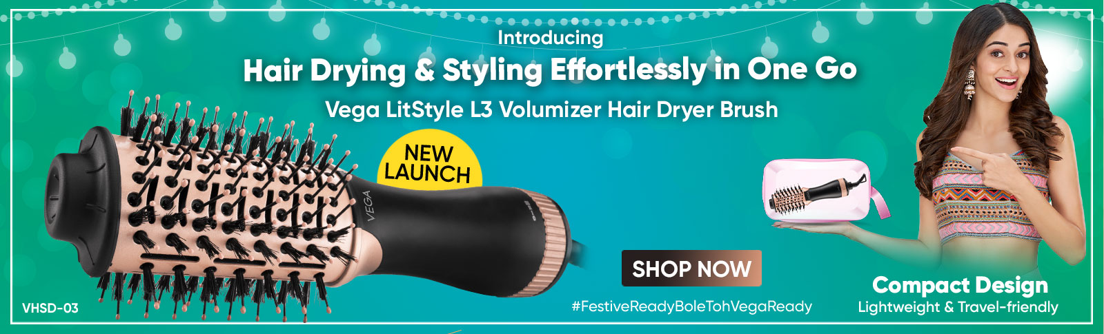 LitStyle L3 Volumizer Hair Dryer Brush