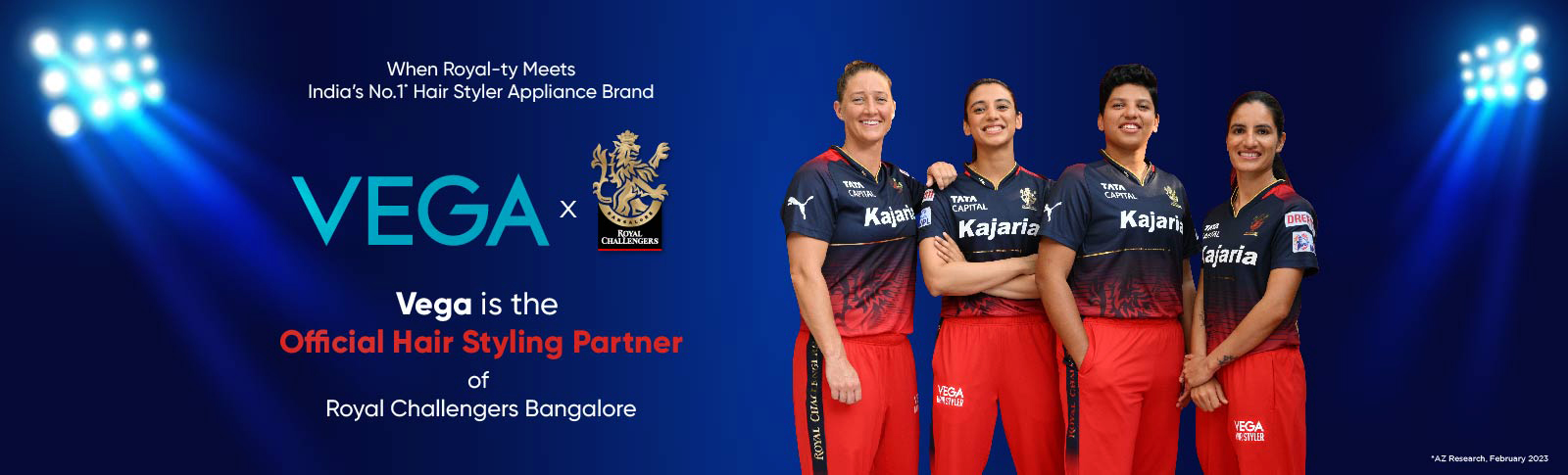 Vega is the Official Hair Styling Partner of Royal Challengers Bangalore