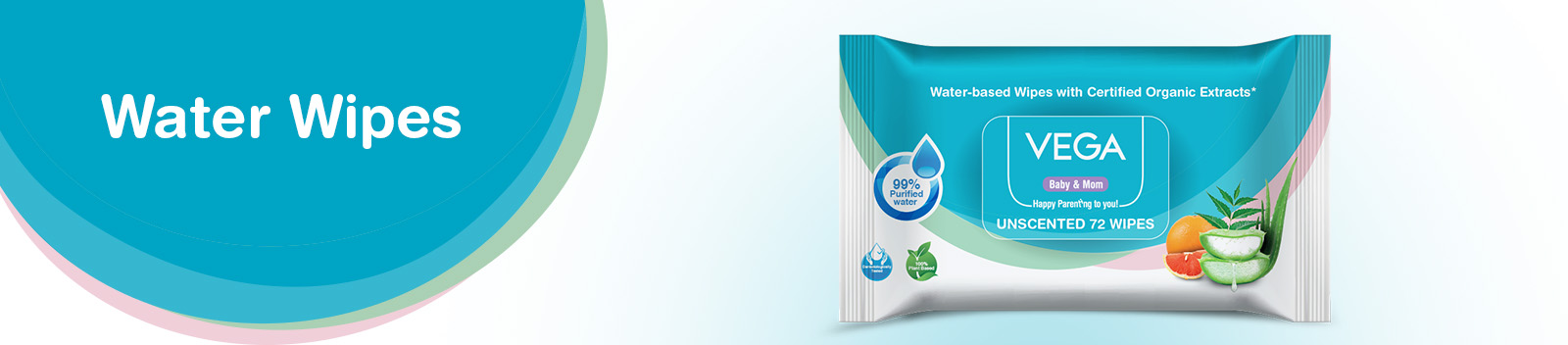 Wipes, Baby Wipes, 99.9% Pure Water Wipes (72 Wipes)