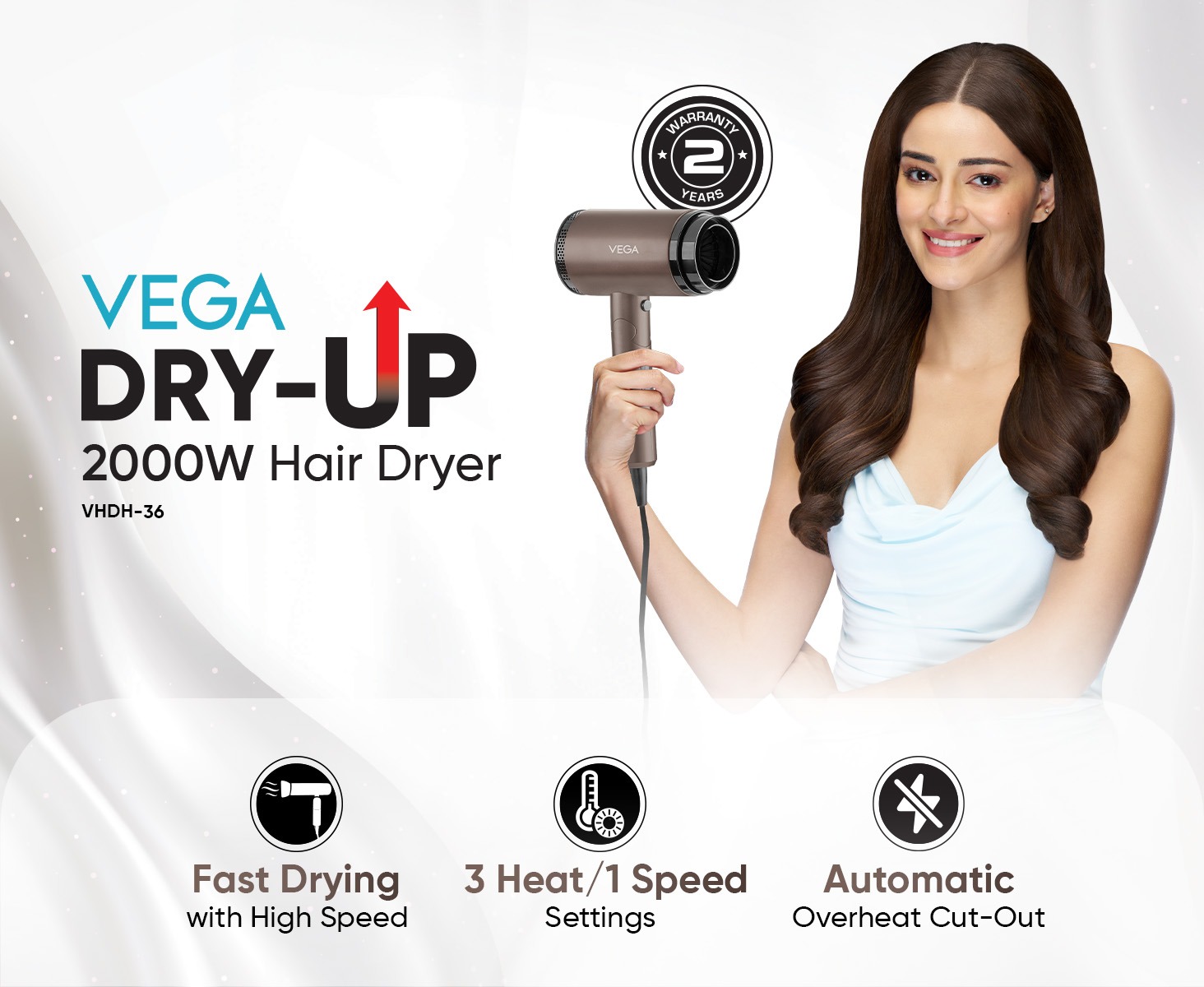 APLUS - Vega Dry-Up 2000W Hair Dryer - VHDH-36