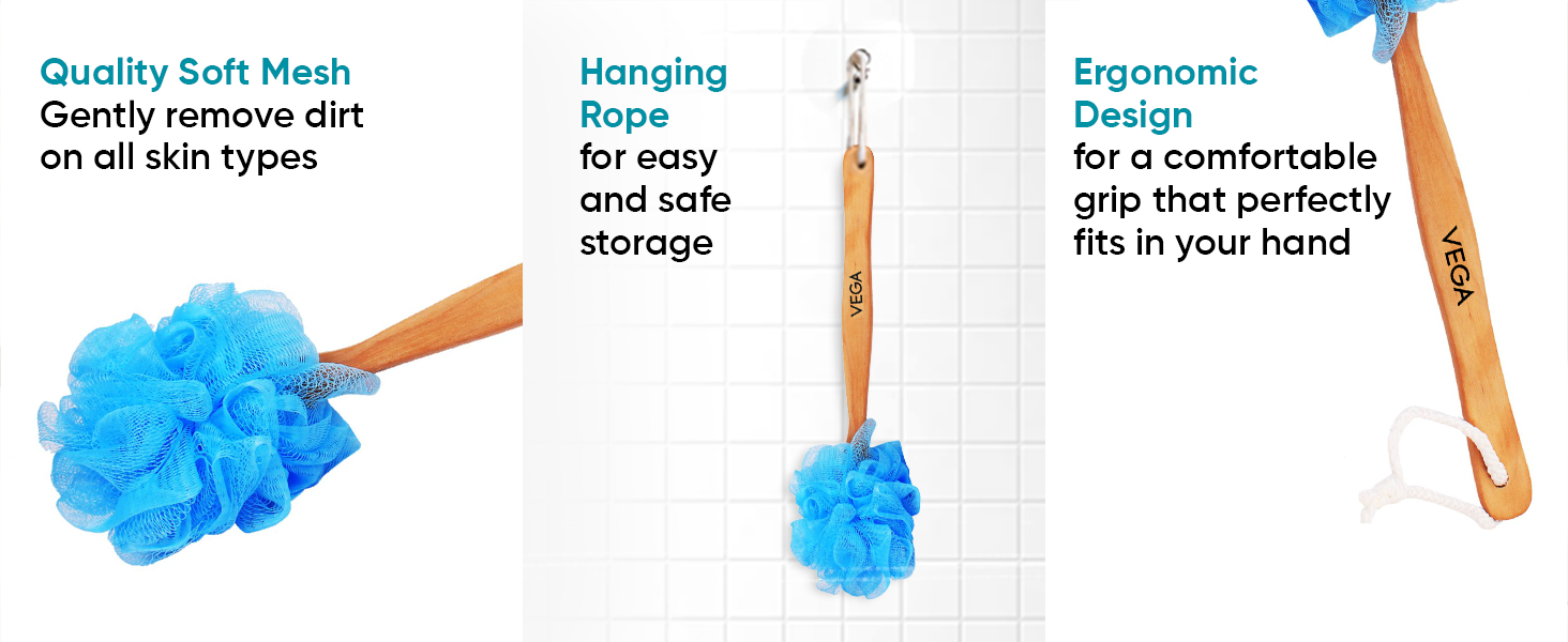 APLUS - Wooden Handle Bath Brush - BA-1/6
