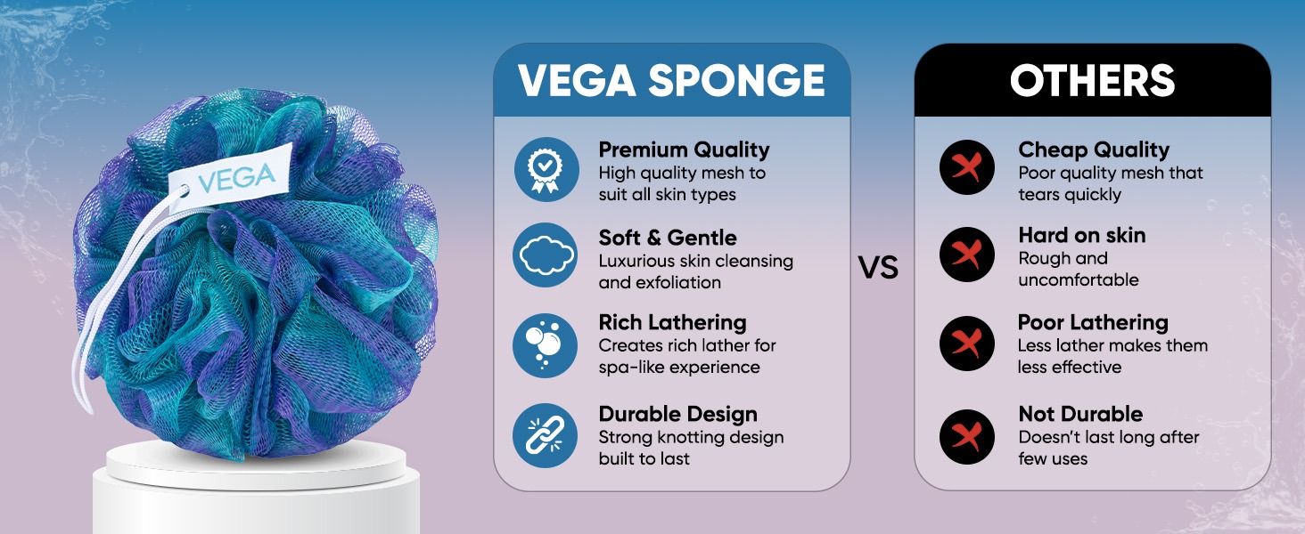 APLUS - Vega Duo Splash Bath Sponge - BA-3/37