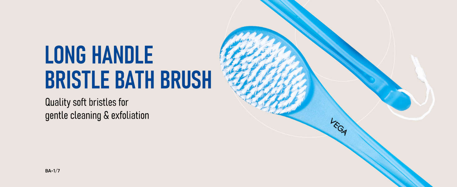 APLUS - Long Handle Bristle Bath Brush - BA-1/7