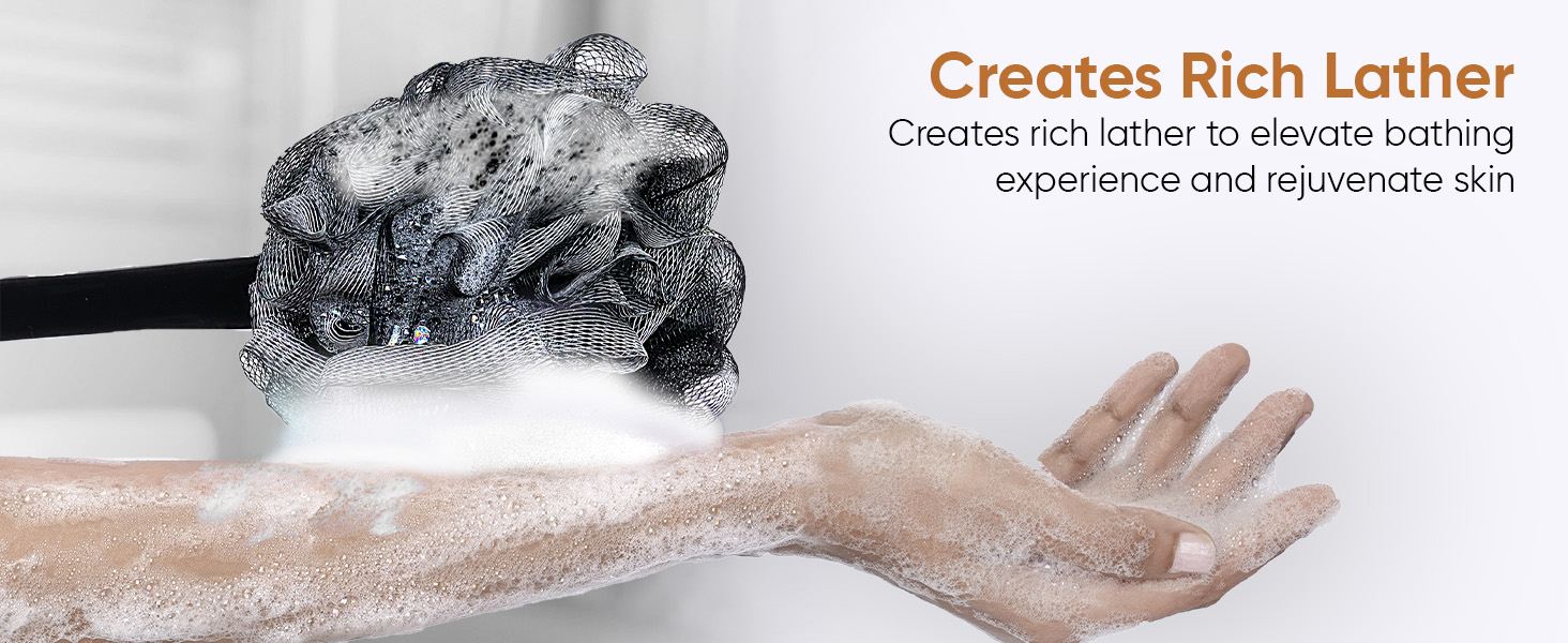 APLUS - Vega Luxury Black Bath Brush - BA-1/8