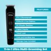 ThumbnailView 3 : VEGA Men 11-in-1 Ultra Multi-Grooming Set with IPX 6 Showerproof Beard/Hair Trimmer, Nose Trimmer & Body Groomer And Shaver, (VHTH-20) | Vega