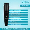 ThumbnailView 2 : VEGA Men 10-in-1 Multi-Grooming Set with Beard/Hair Trimmer, Nose Trimmer & Body Groomer And Shaver, (VHTH-23) | Vega
