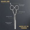 ThumbnailView 1 : Micro Cut 30 Thinning Silver line Hairdressing Scissor - VPVSC-25 | Vega