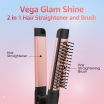 ThumbnailView 1 : Glam Shine 2 In 1 Hair Straightener & Brush-VHSSB-01 | Vega