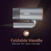ThumbnailView 6 : Foldable handle in VEGA Ionic 1400W Hair Dryer | Vega