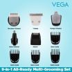 ThumbnailView 3 : VEGA Men 9-in-1 Multi-Grooming Set with Beard/Hair Trimmer, Nose Trimmer & Body Groomer And Shaver, (VHTH-21) | Vega