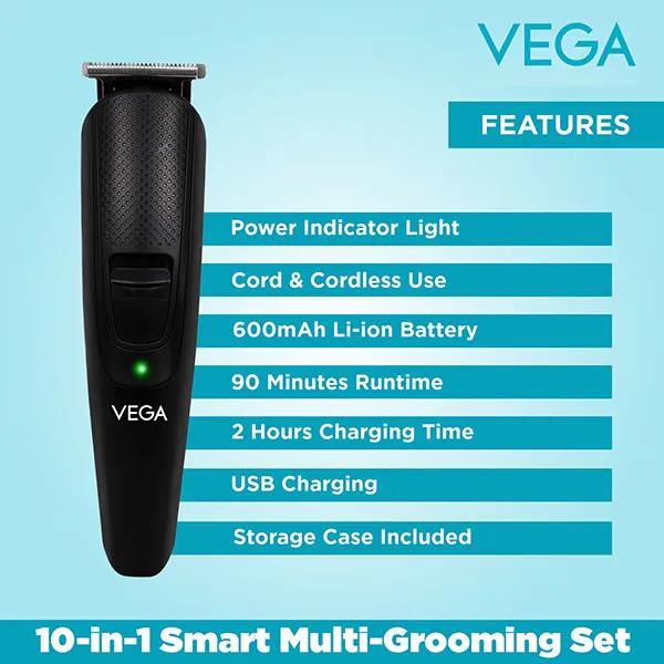Buy VEGA Men 10-in-1 Multi-Grooming Set with Beard & Hair Trimmer