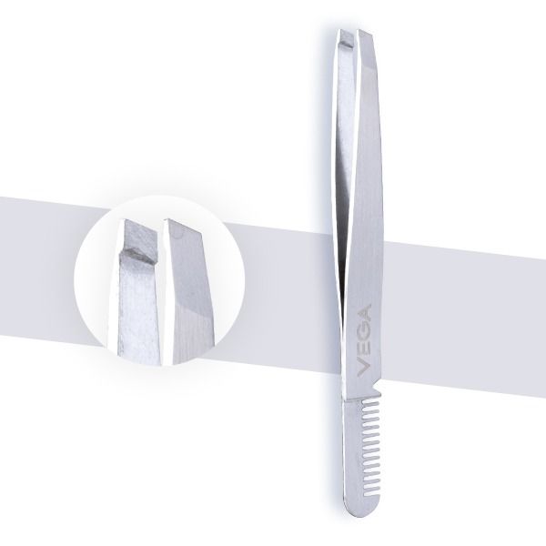 2 in 1 Brow Groomer and Tweezer - TWE-01