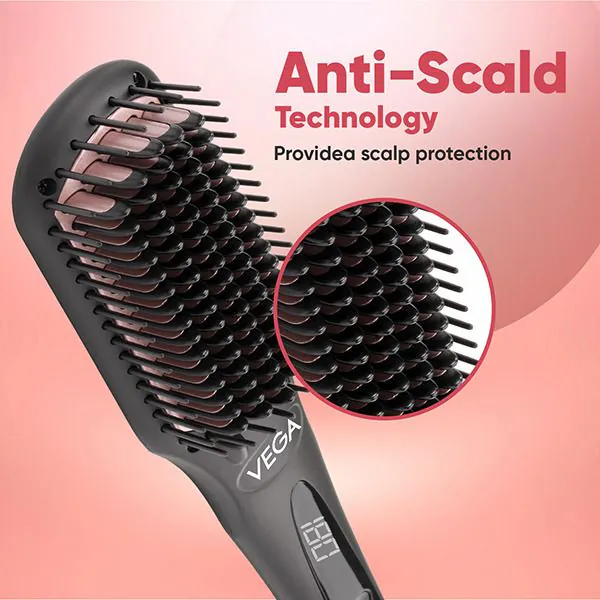 straightener brush Black Ceramic Hair Brushes Combs