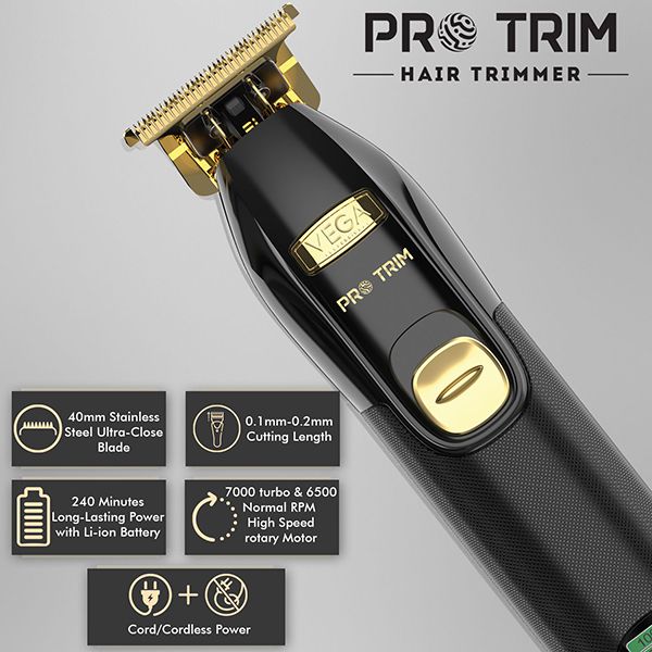 Buy Pro Trim Cord/Cordless Zero Gapped Hair Trimmer - VPPHT-04 at Best  Price Online | Vega