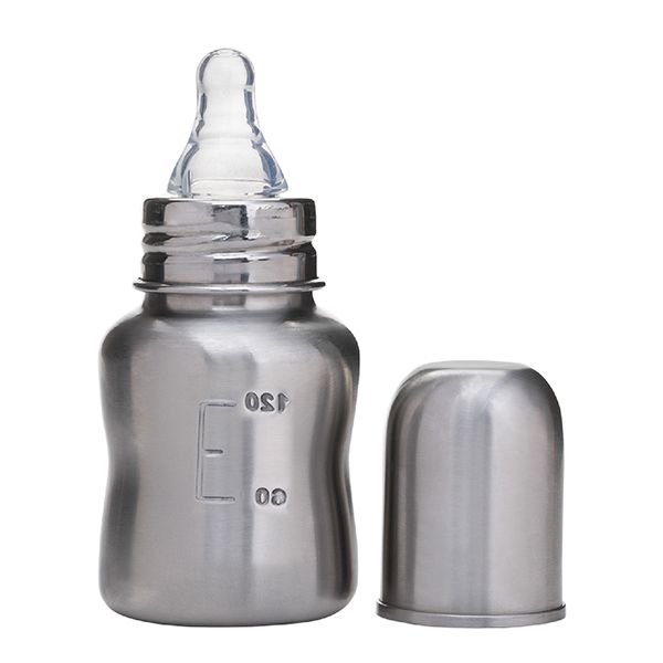 Vega Baby & Mom Steel Feeding Bottle 120ml Regular Neck - VBFB4-05