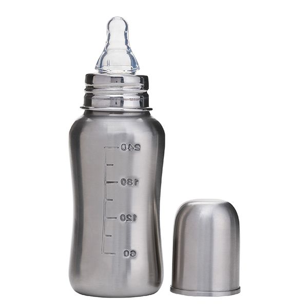 Vega Baby & Mom Steel Feeding Bottle 240ml Regular Neck - VBFB4-06