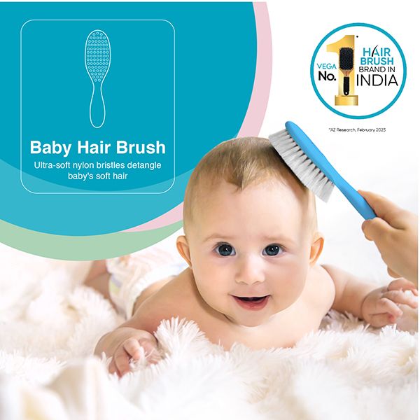 Buy Vega Baby Comb & Brush Set - Blue