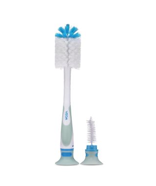 Vega Baby & Mom 2 in 1 Bottle & Nipple Brush - VBCS4-02