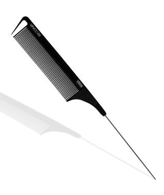 Carbon Pin Tail Wide Teeth Comb-Black Line - VPVCC-06