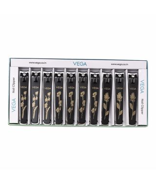 VEGA LARGE NAIL CLIPPER 10 PCS BOX (BLACK)