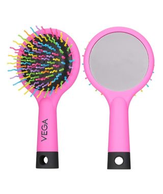 Rainbow Hair Brush (with mirror) - R17-CB
