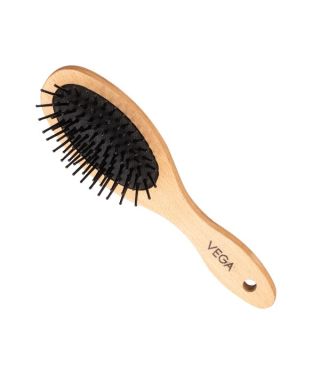 Vega Compact Wooden Hair Brush - R4-CB