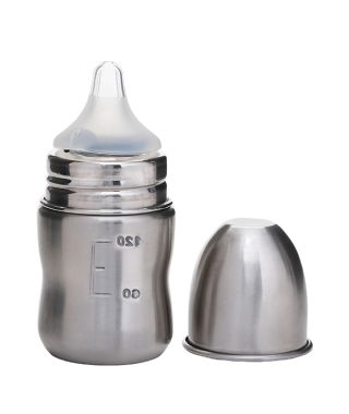 Vega Baby & Mom Steel Feeding Bottle 120ml Wide Neck - VBFB4-07