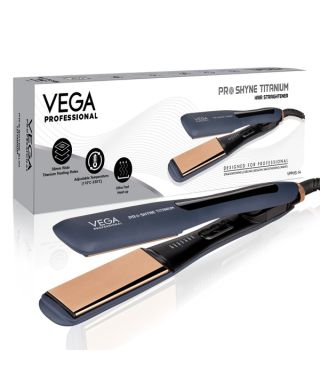 Pro-Shyne Titanium Hair Straightener with 38mm Wide Rose Gold Titanium Floating Plates for Enhanced Shine - VPPHS-14