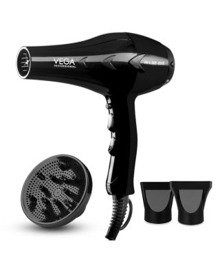 VEGA PROFESSIONAL PRO DRY 2000 HAIR DRYER WITH DIFFUZER & NOZZLES ATTACHMENTS - VPVHD-13