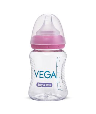 Vega Baby & Mom Tritan Feeding Bottle 250ml Wide Neck - Pink - VBFB4-02