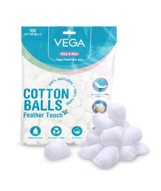 Vega Baby & Mom Cotton Balls 100 pcs - VBHA3-06
