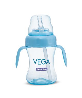 Vega Baby & Mom Straw Sippy Cup - Blue - VBWA3-07