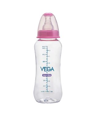 Vega Baby & Mom Tritan Feeding Bottle 250ml Regular Neck - Pink - VBFB3-02