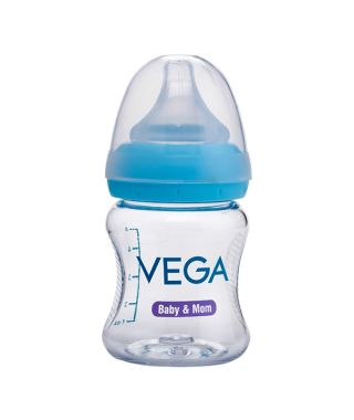 Vega Baby & Mom Tritan Feeding Bottle 150ml Wide Neck - Blue - VBFB4-03