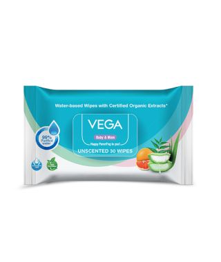Vega Baby & Mom 99% Pure Water Wipes Pack of 30 - VBHA3-08