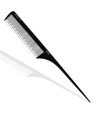 Carbon Wide Teeth Tail Comb-Black Line - VPVCC-14