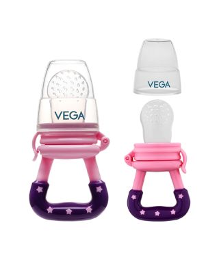 Vega Baby & Mom Silicon Fresh Fruit Feeder (Nibbler) - Pink - VBWA3-01