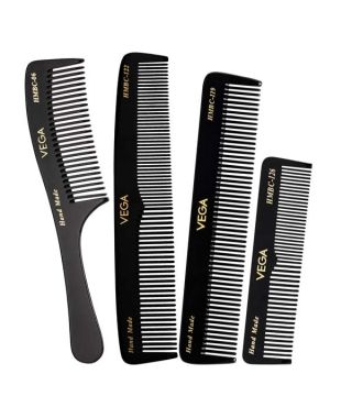 Vega Handcrafted Black Combs (Set of 4 combs)-01