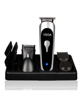 VEGA Men 10-in-1 EZY Multi-Grooming Set with Beard/Hair Trimmer, Nose Trimmer & Body Groomer And Shaver, (VHTH-22)