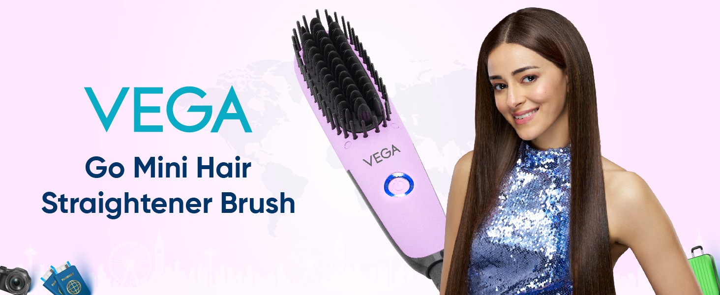 APLUS - Vega Go Mini Hair Straightener Brush - VHSB-05