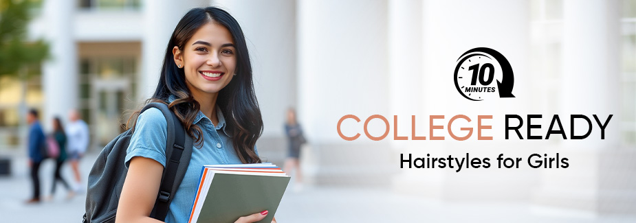 10 Minutes Quick Hair Styles for College Girls