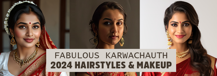 Easy Karwachauth 2024 Hairstyles and Makeup to Try on Your Clients