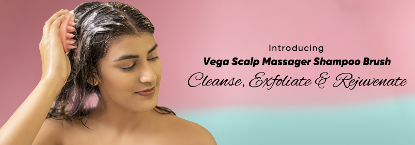 Introducing Vega Scalp Massager Shampoo Brush - Cleanse, Exfoliate & Rejuvenate
