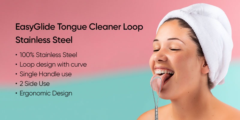 EasyGlide Tongue Cleaner Loop Stainless Steel