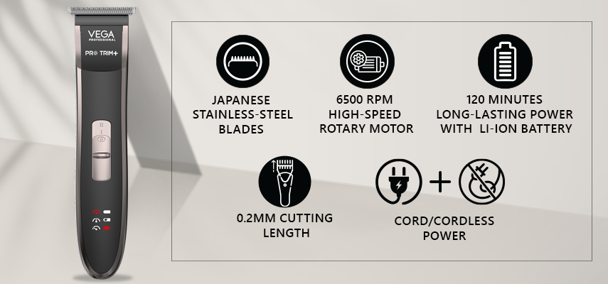 Features of Pro Trim+ Hair Trimmer
