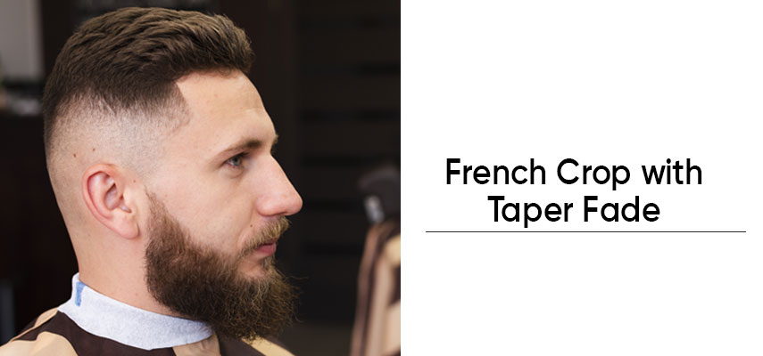 French Crop with Taper Fade Hair Cut