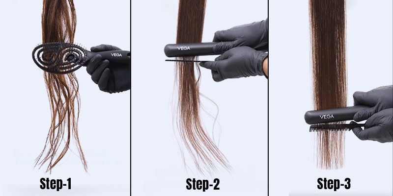 Hair straightening process