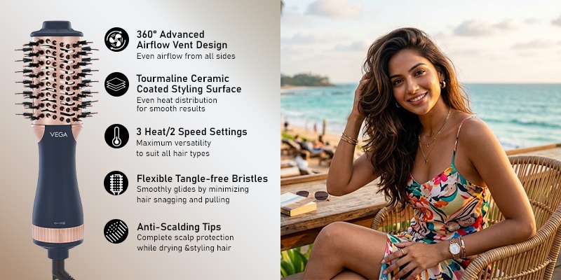 LitStyle L4 Volumizer Hair Dryer Brush