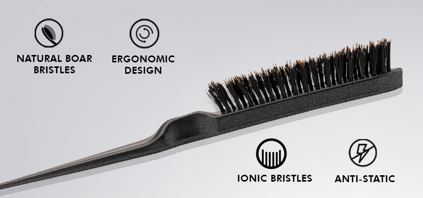 Teasing Hair Brush with 100% Boar Bristles