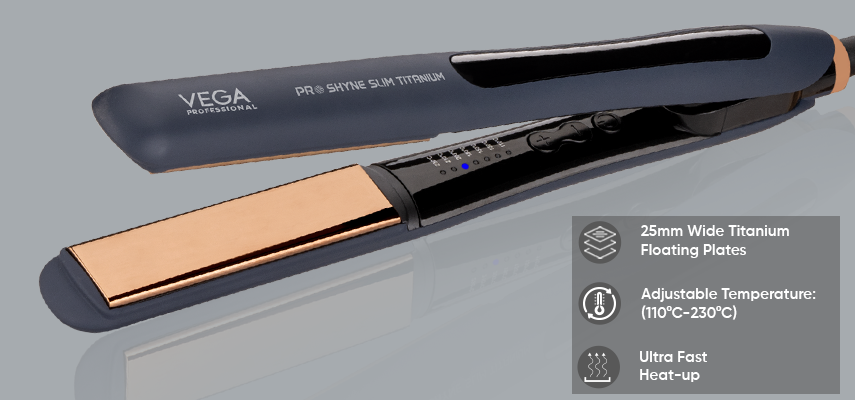 Titanium hair straightener by Vega Professional